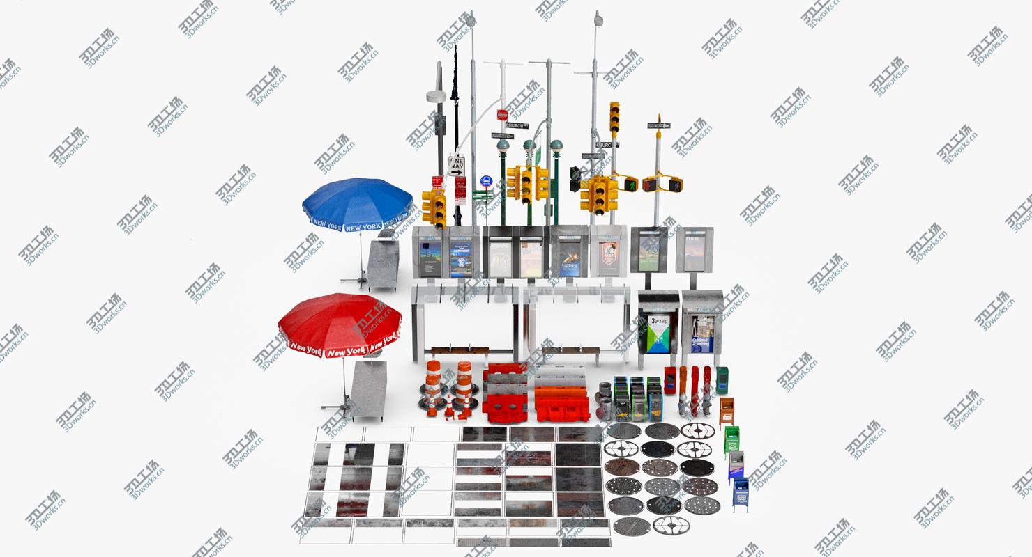 images/goods_img/202104091/Street Elements Set 3D model/2.jpg